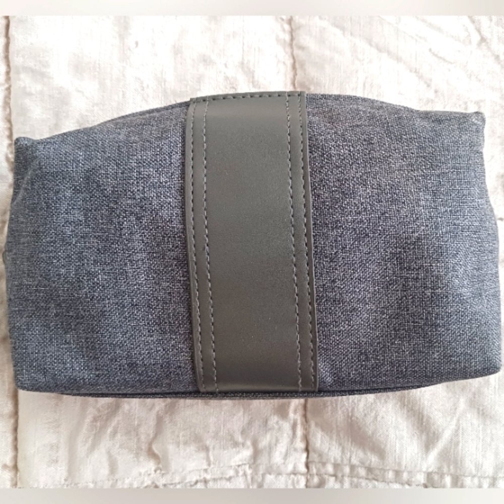 Men's Gray Bvlgari travel cosmetic bag
